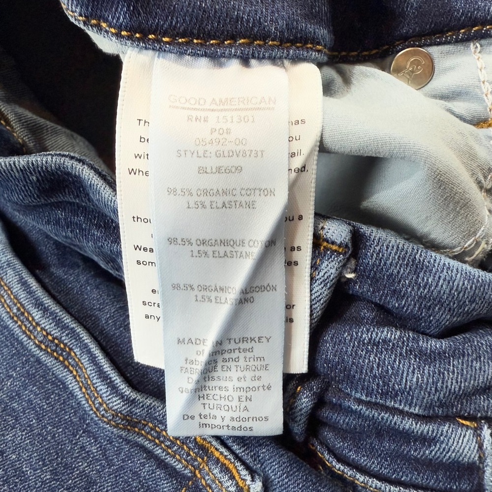 Good American Good Legs Skinny Jeans Blue Medium Wash 8/29 GLDV873T High Rise - Picture 3 of 9
